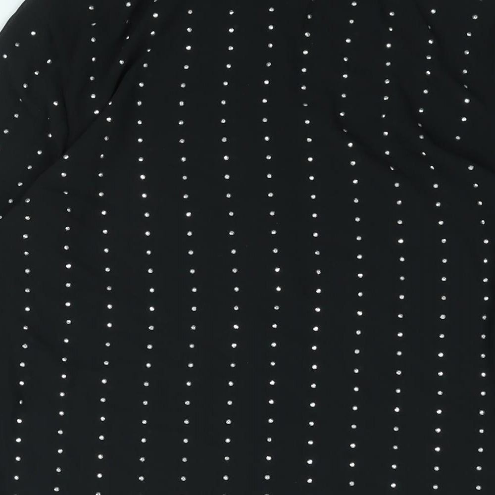 Womens UK Size 6 Marks and Spencer Black Basic Button-Up