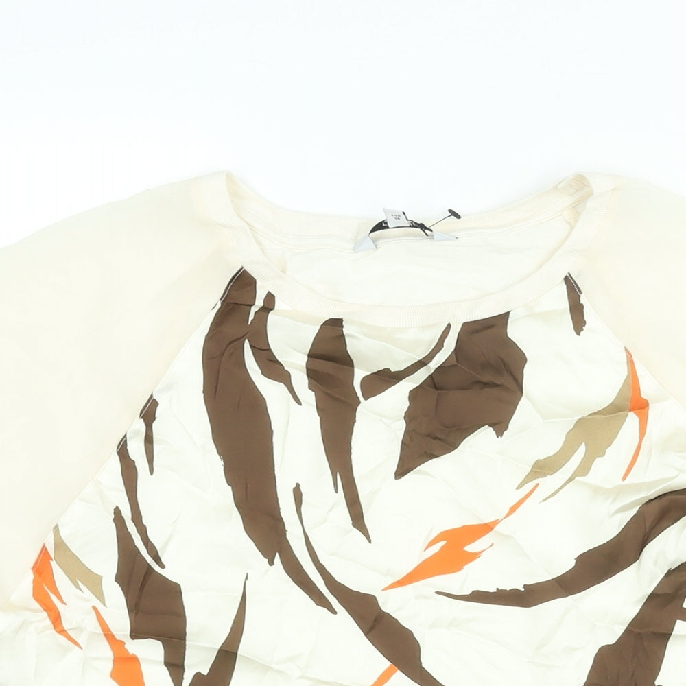 Womens UK Size 10 NEXT Ivory Basic Blouse