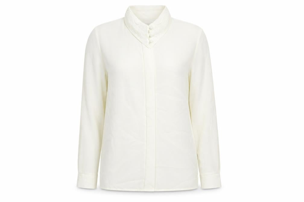 Womens UK Size 10 Richards White Basic Button-Up