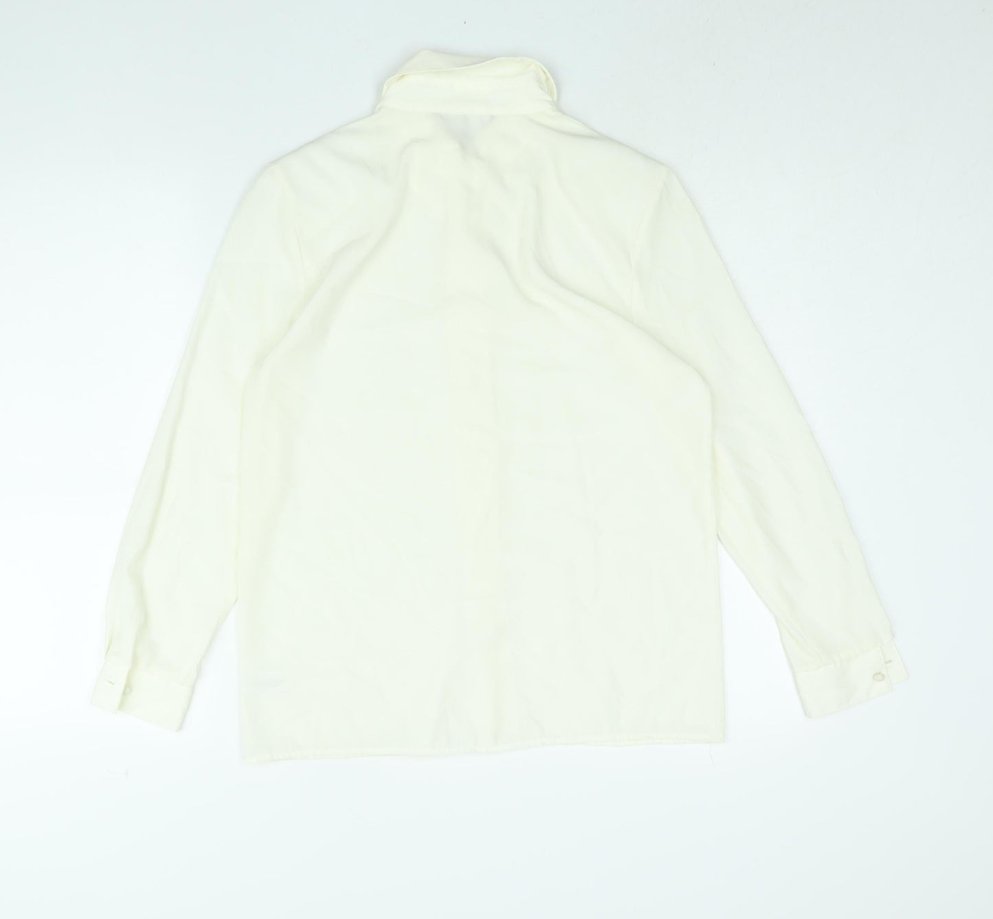 Womens UK Size 10 Richards White Basic Button-Up