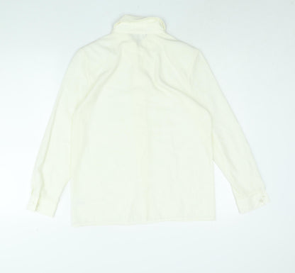Womens UK Size 10 Richards White Basic Button-Up
