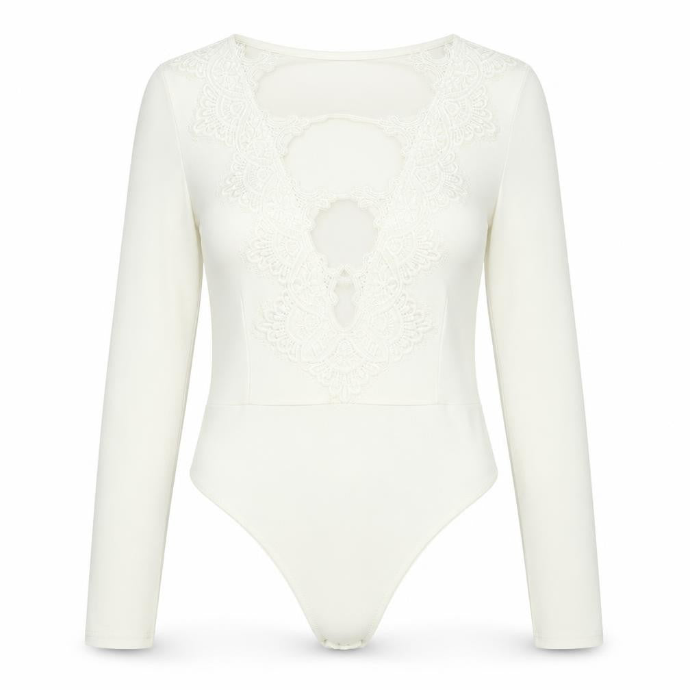 Womens UK Size 10 Edge Street One-Piece White Bodysuit
