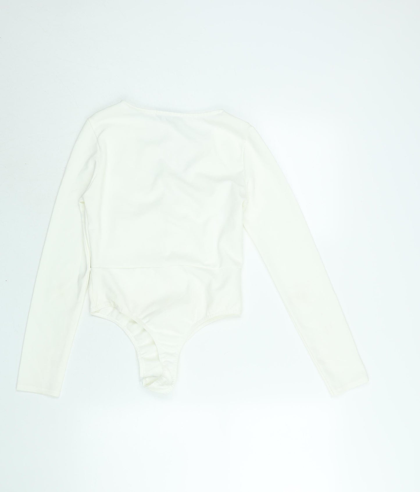 Edge Street Womens White Polyester Bodysuit One-Piece Size 10 Snap - Lace Cut Out