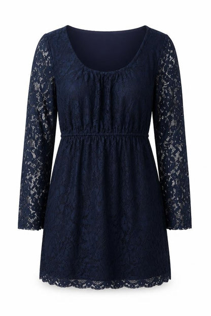 Body Flirt Womens Blue Polyester Shift Size M Scoop Neck Pullover