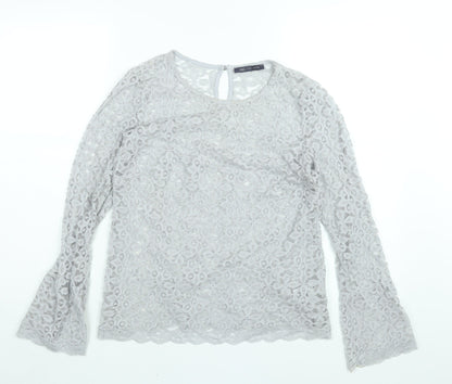 Womens UK Size 10 Marks and Spencer Grey Basic Blouse