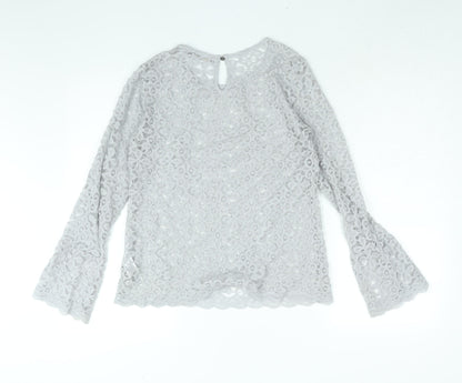 Womens UK Size 10 Marks and Spencer Grey Basic Blouse