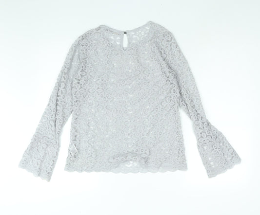 Womens UK Size 10 Marks and Spencer Grey Basic Blouse