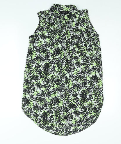 Womens UK Size 10 Dorothy Perkins Green Basic Button-Up