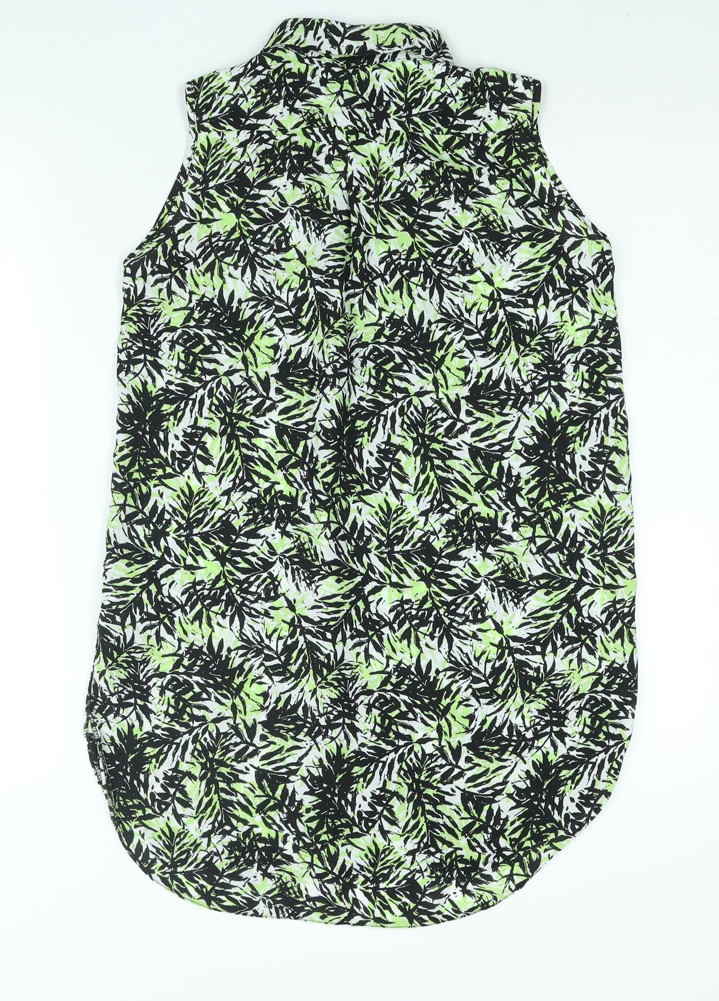 Womens UK Size 10 Dorothy Perkins Green Basic Button-Up