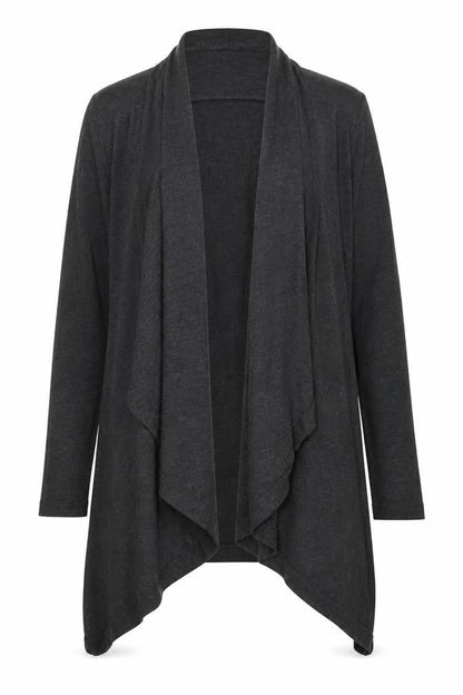 Next Womens Grey V-Neck Polyester Cardigan Jumper Size 14 - Waterfall Front