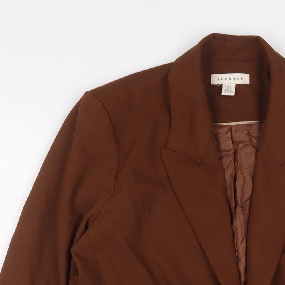 Womens UK Size 6 Topshop Brown Jacket