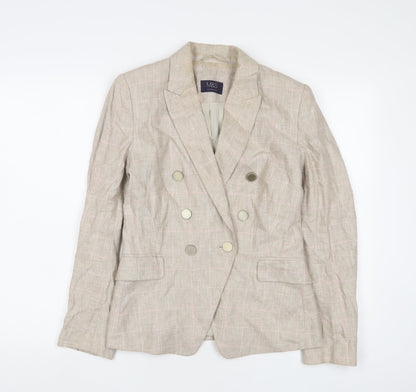 Marks and Spencer Womens Beige Jacket Blazer Size 6 Button