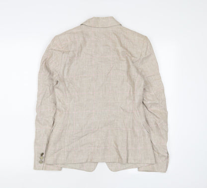 Marks and Spencer Womens Beige Jacket Blazer Size 6 Button