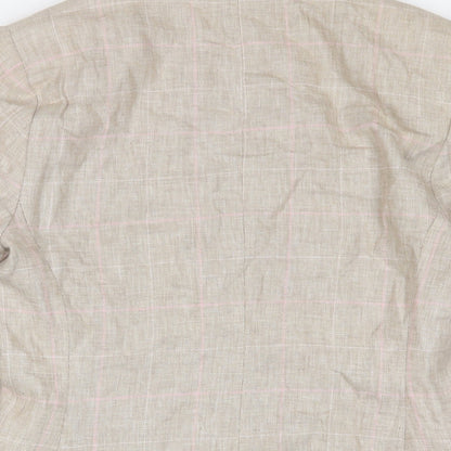 Marks and Spencer Womens Beige Jacket Blazer Size 6 Button