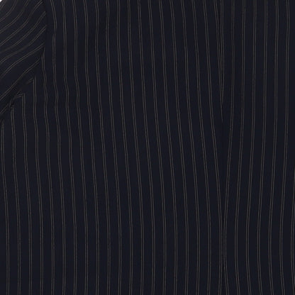 ELVI Womens Blue Striped Jacket Blazer Size 20 Button