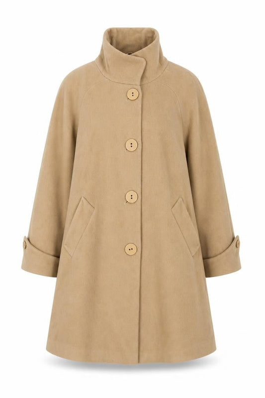 Womens UK Size 10 John Lewis Beige Overcoat