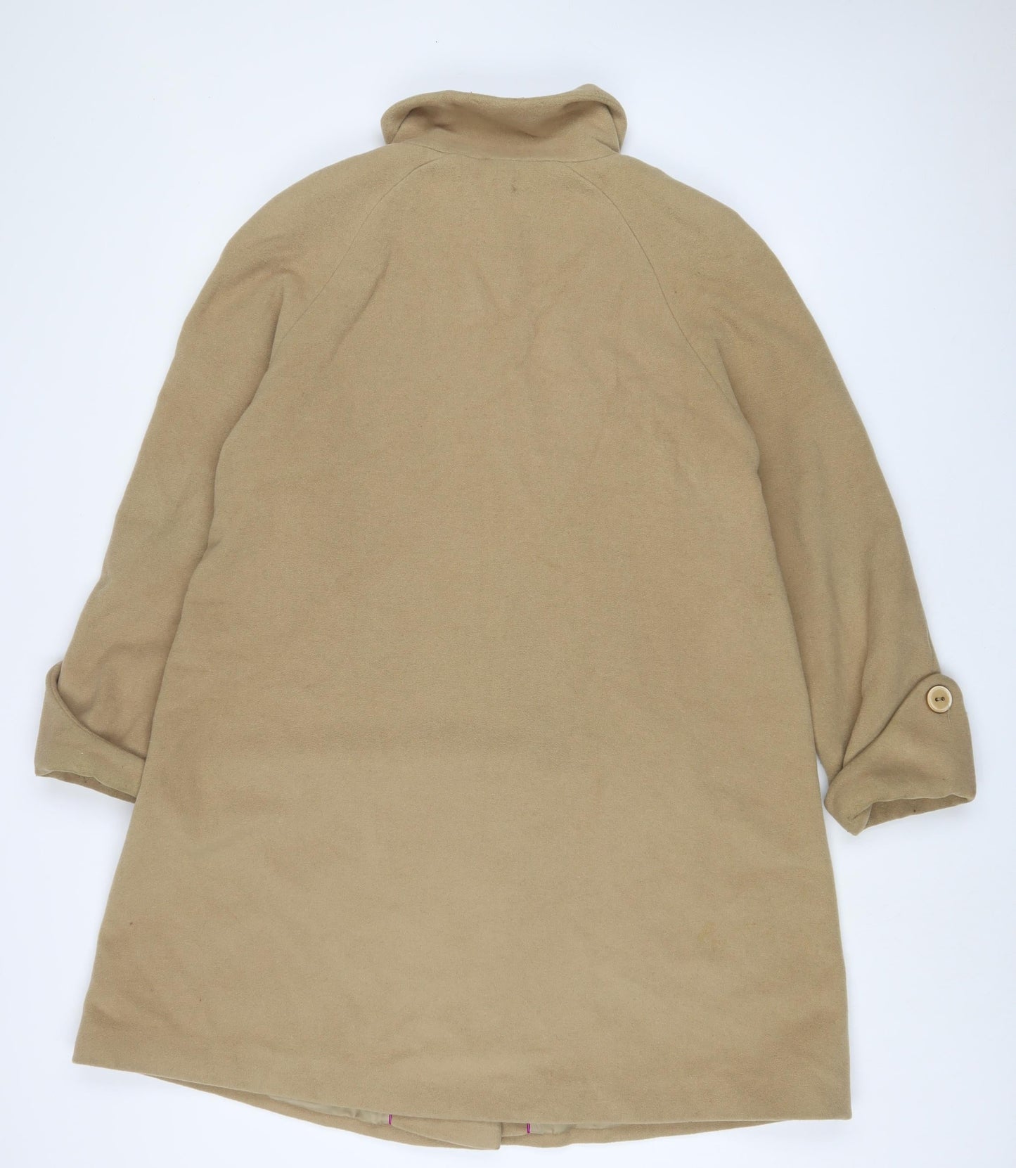 John Lewis Womens Beige Overcoat Coat Size 10 Button