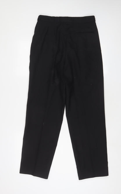 Horne Brothers Mens Black Polyester Trousers Size 30 in L30 in Regular Zip