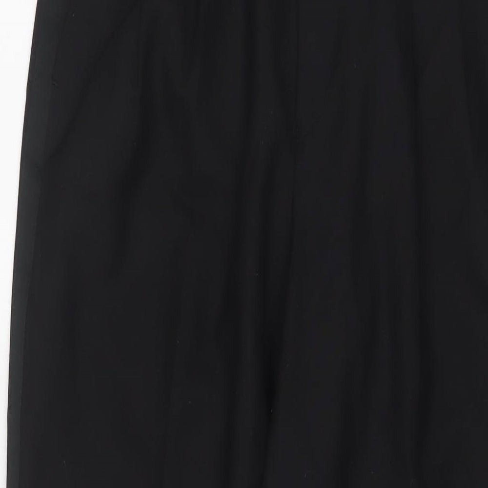 Horne Brothers Mens Black Polyester Trousers Size 30 in L30 in Regular Zip