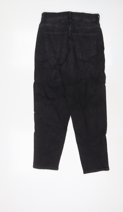 Womens UK Size 8 Marks and Spencer Regular Fit Mom Black Jeans