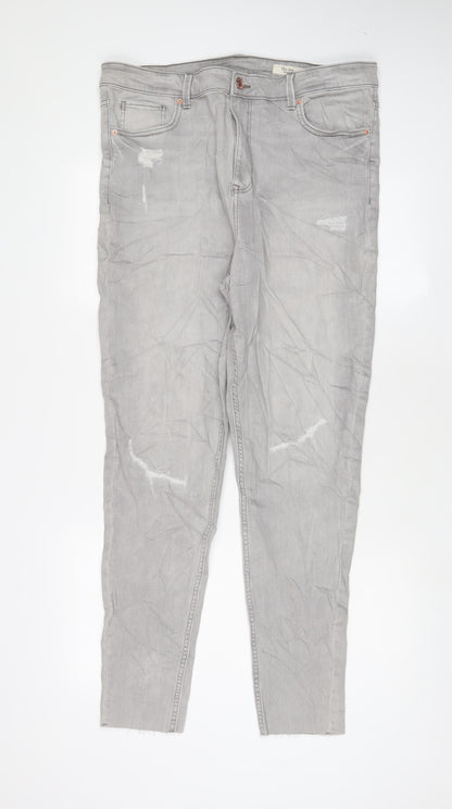 Womens UK Size 18 Marks and Spencer Regular Fit Skinny Grey Jeans