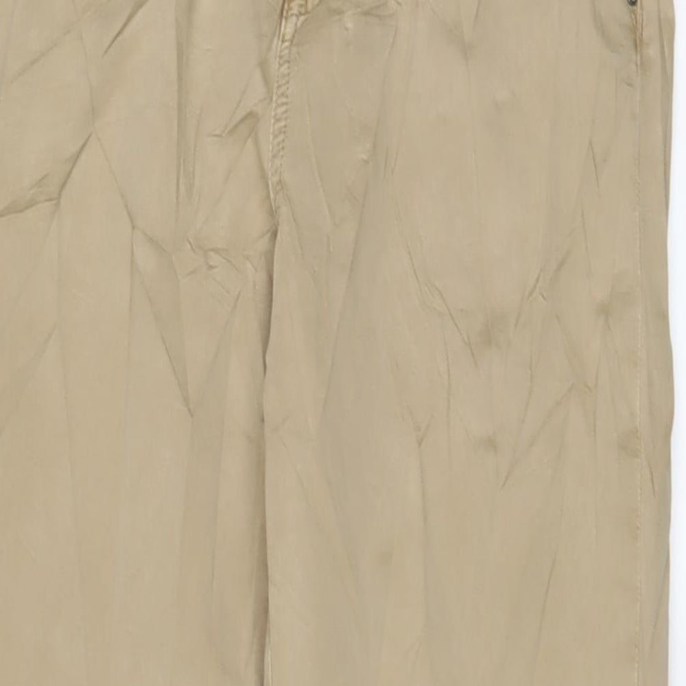 Womens UK Size 12 Marks and Spencer Regular Fit  Beige Trousers