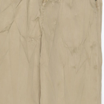 Womens UK Size 12 Marks and Spencer Regular Fit  Beige Trousers