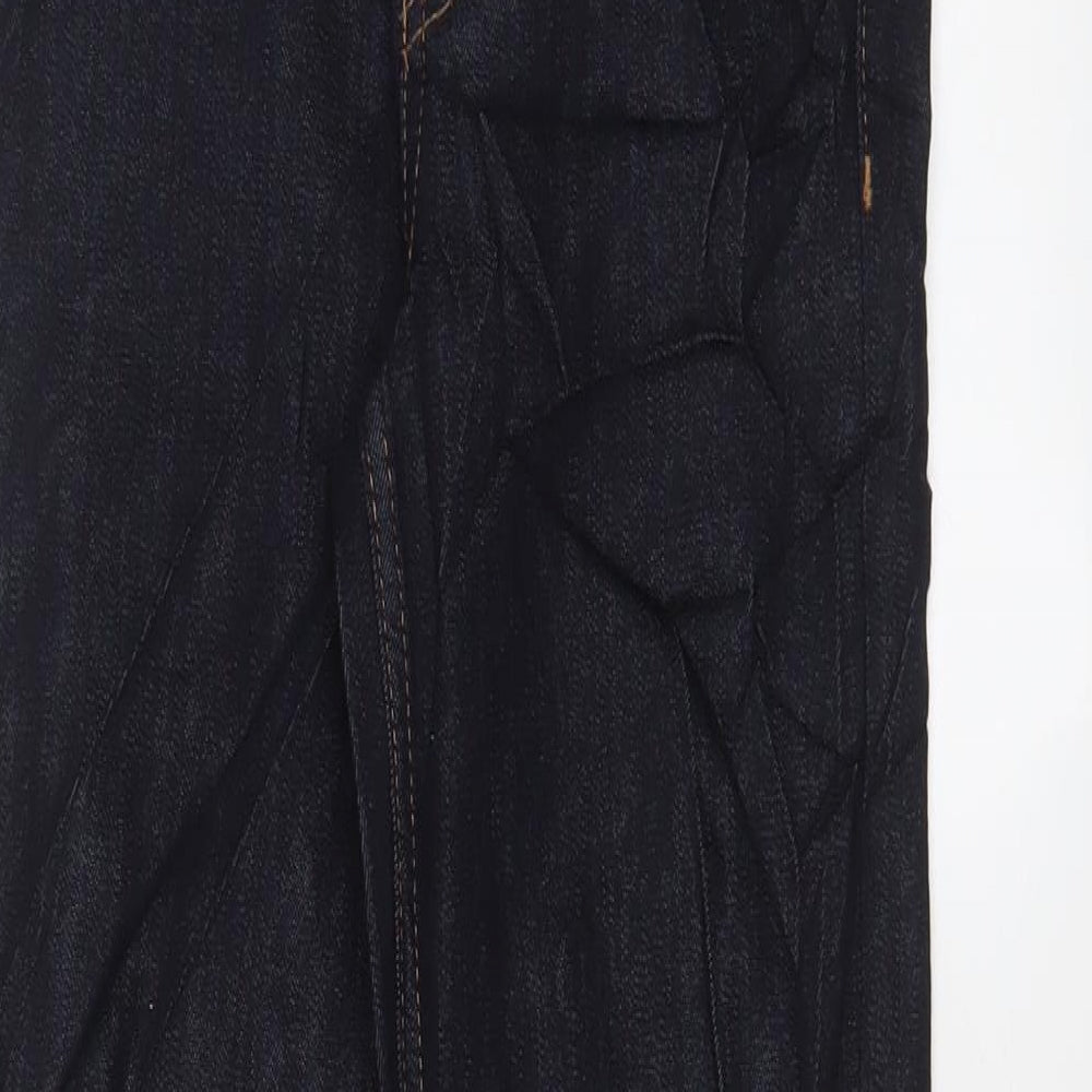 Autograph Womens Blue Cotton Straight Jeans Size 6 L28 in Regular Zip