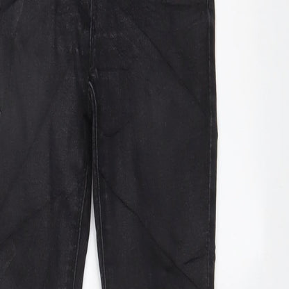 Denim & Co. Womens Black Cotton Skinny Jeans Size 8 L28 in Regular Zip
