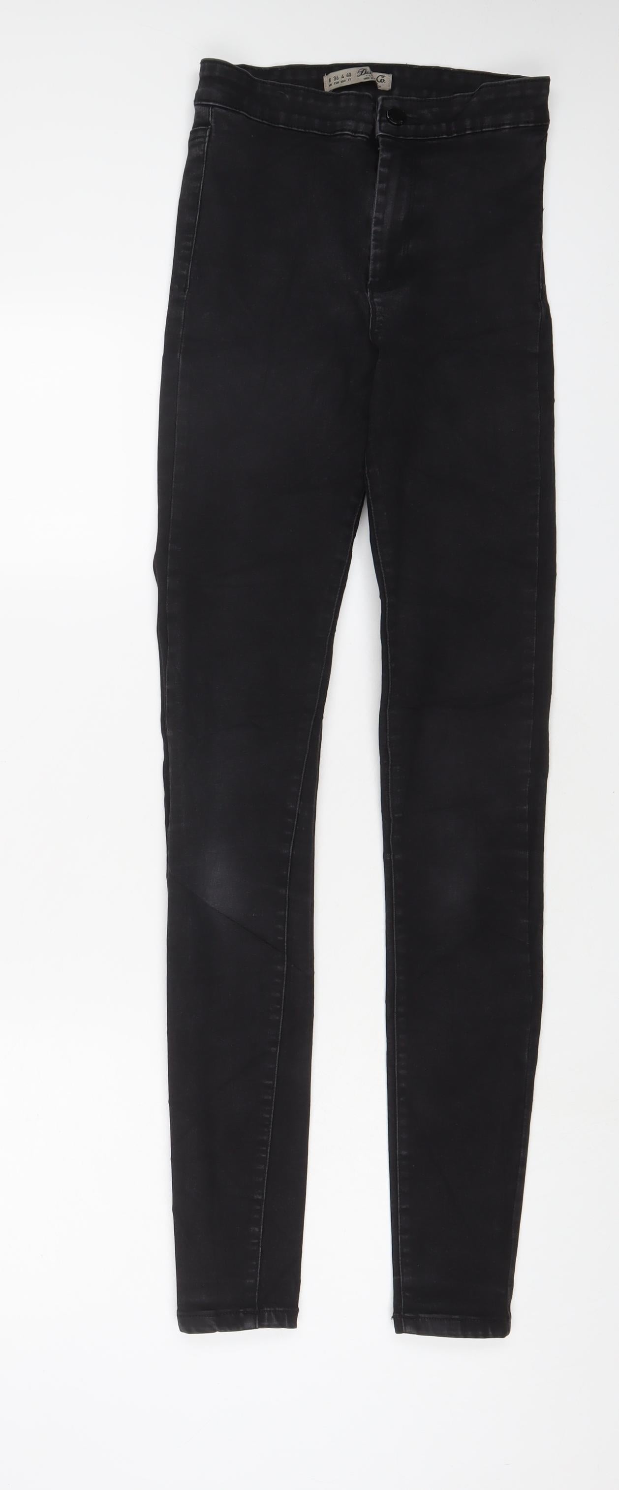 Denim & Co. Womens Black Cotton Skinny Jeans Size 8 L30 in Regular Zip