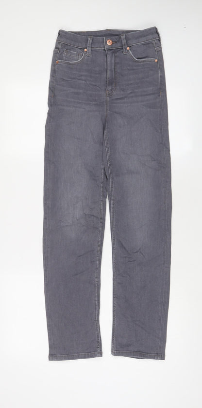 Womens UK Size 6 Marks and Spencer Regular Fit Straight Grey Jeans