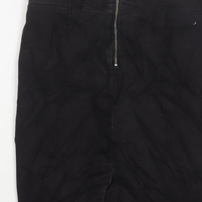 F&F Womens Blue Cotton A-Line Skirt Size 8 Zip