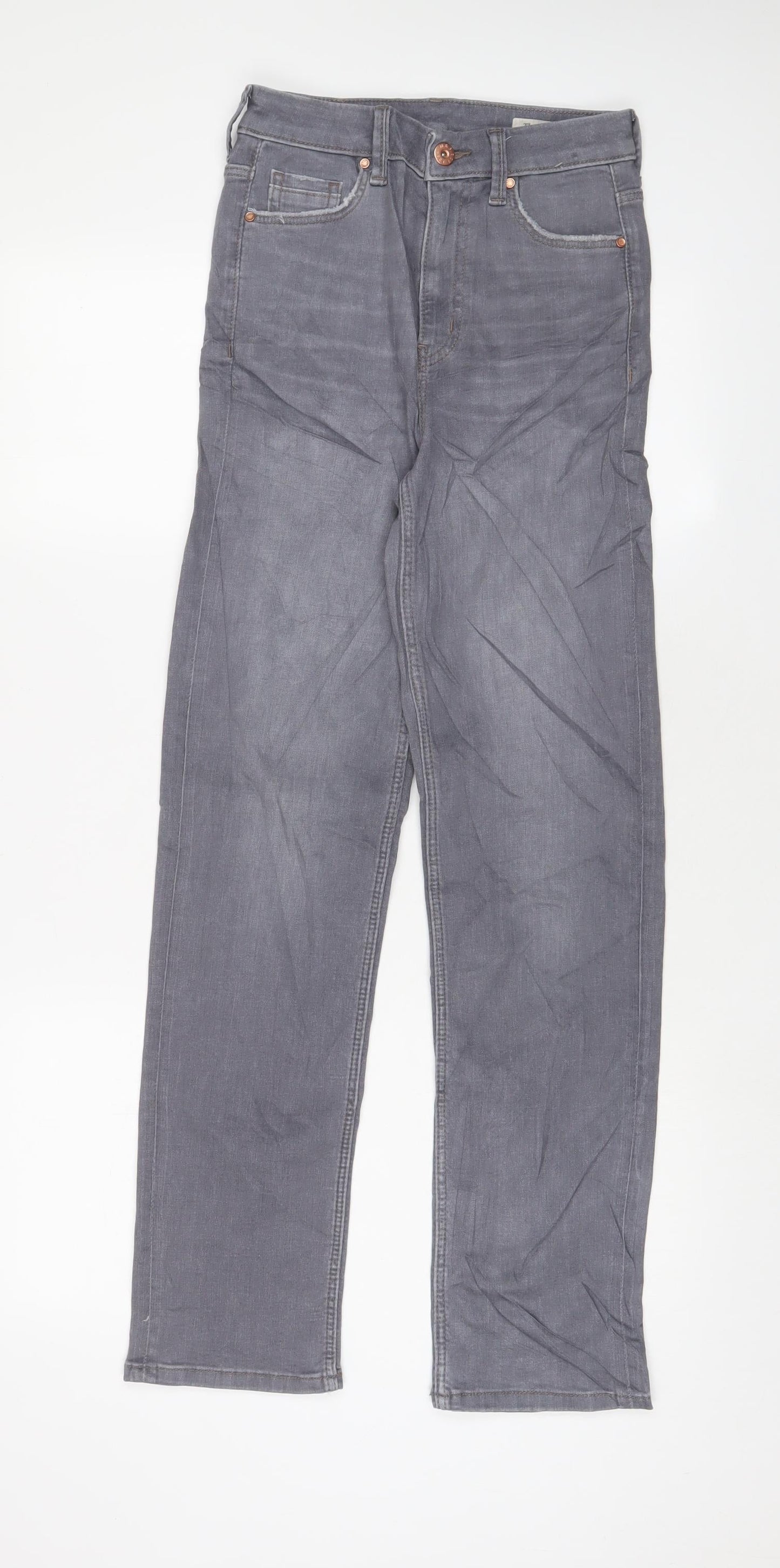 Womens UK Size 6 Marks and Spencer Regular Fit Straight Grey Jeans