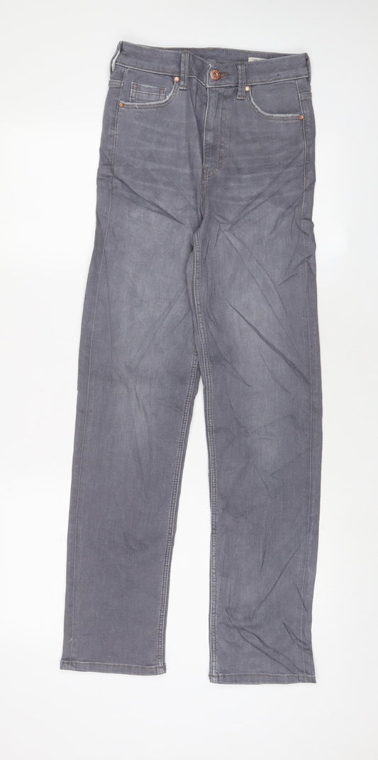 Womens UK Size 6 Marks and Spencer Regular Fit Straight Grey Jeans