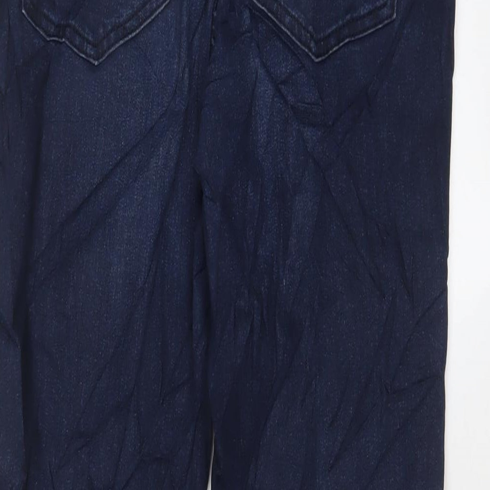 Marks and Spencer Womens Blue Cotton Skinny Jeans Size 10 L27 in Regular Zip