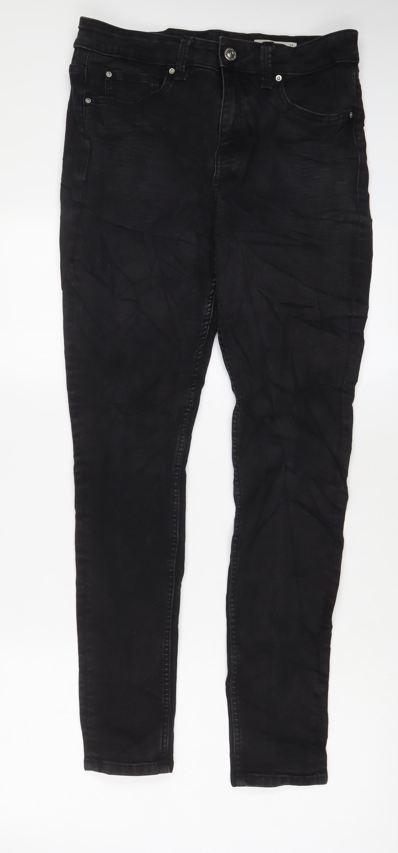 Womens UK Size 12 Marks and Spencer Regular Fit Skinny Black Jeans