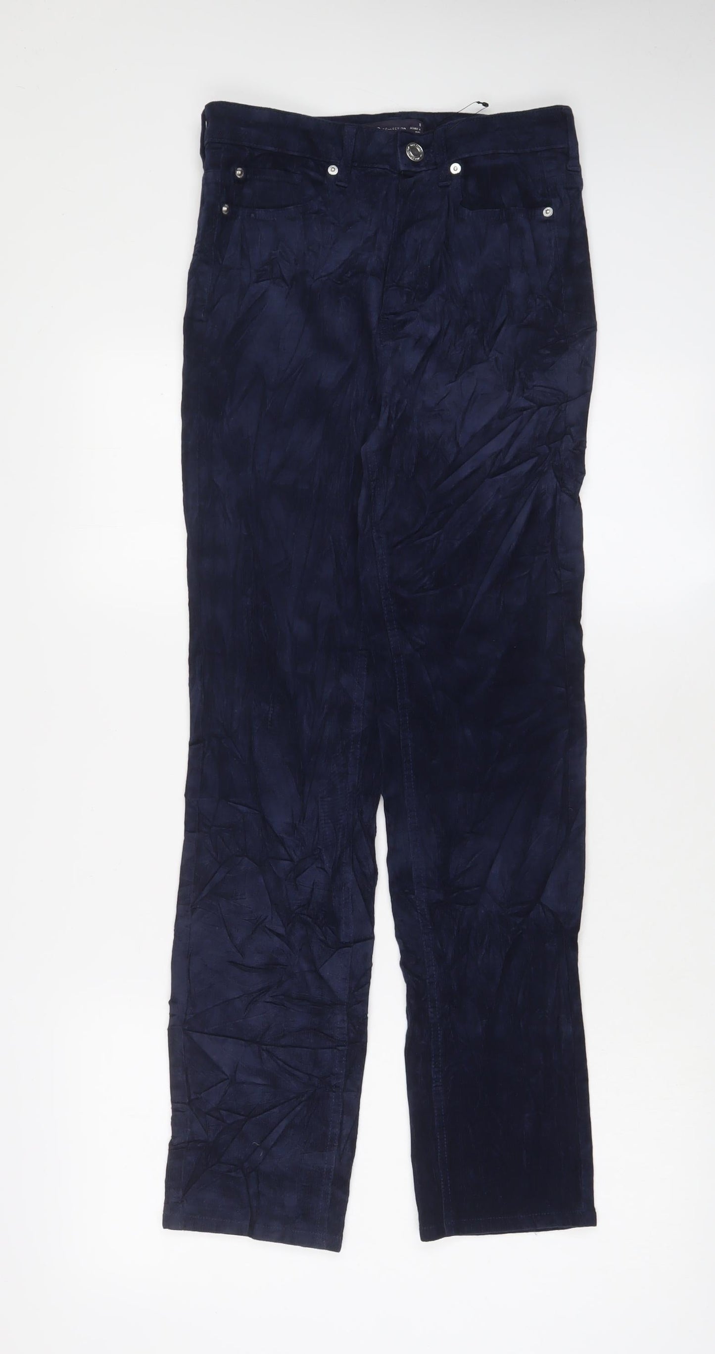 Womens UK Size 8 Marks and Spencer Extra-Slim Fit  Blue Trousers