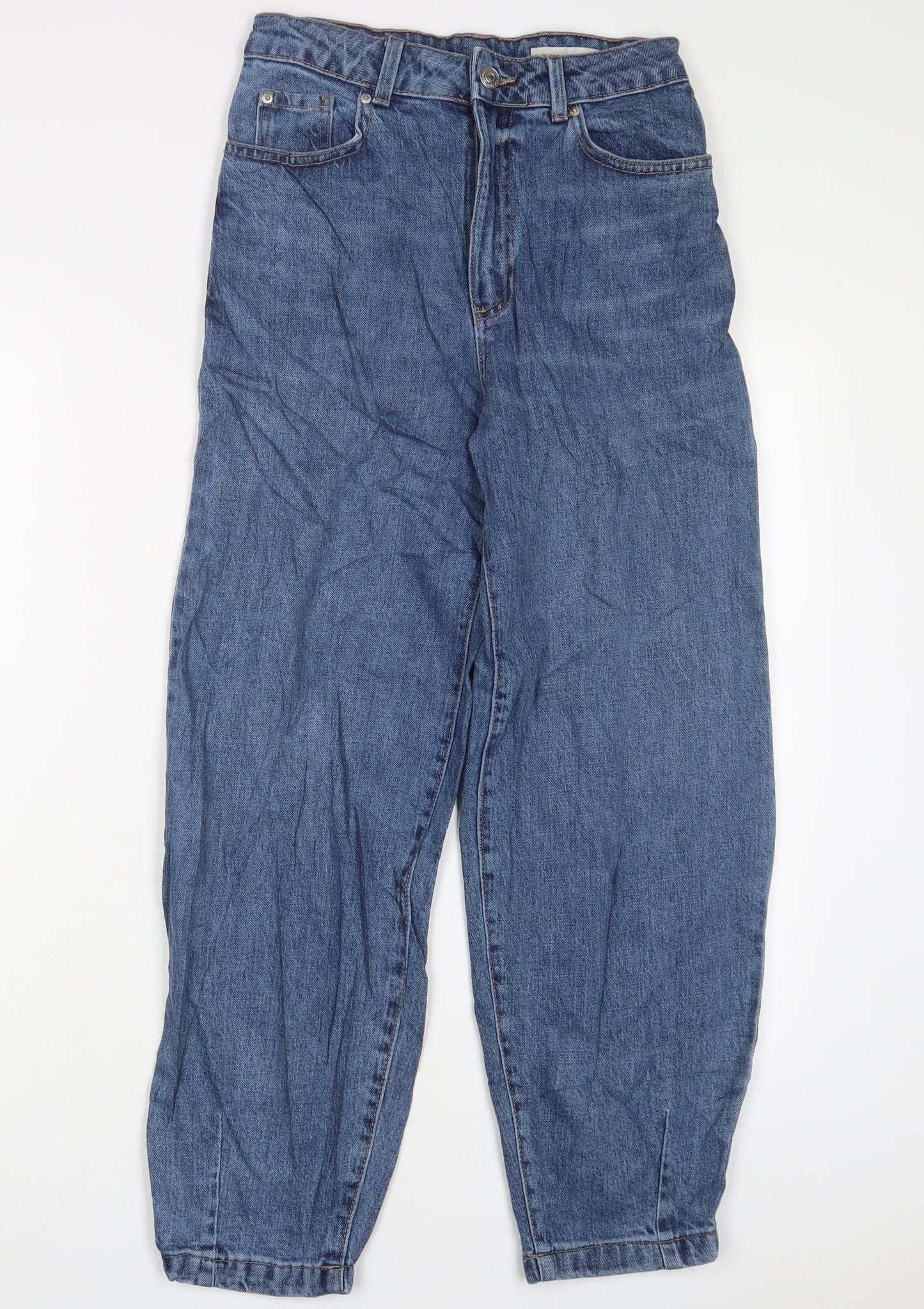 Womens UK Size 6 Marks and Spencer Regular Fit Mom Blue Jeans