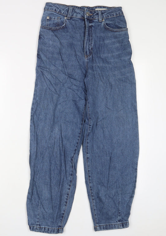 Womens UK Size 6 Marks and Spencer Regular Fit Mom Blue Jeans