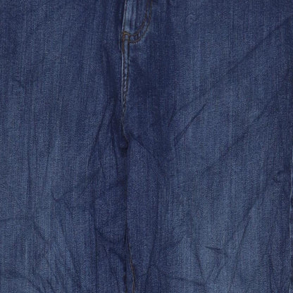 Womens UK Size 34 in Marks and Spencer Regular Fit Tapered Blue Jeans