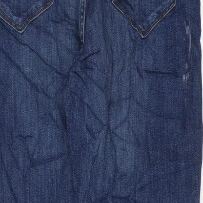 Womens UK Size 34 in Marks and Spencer Regular Fit Tapered Blue Jeans