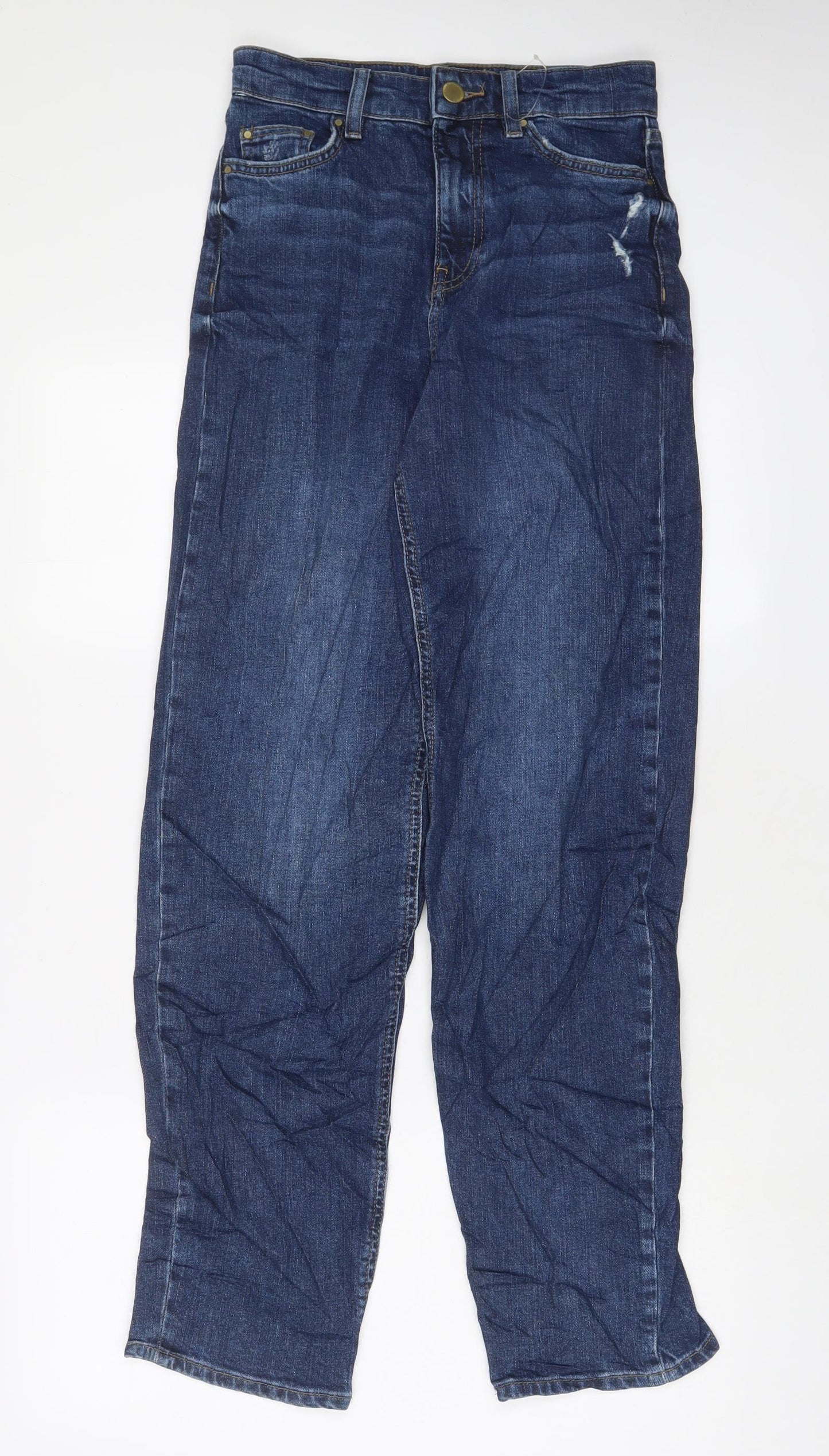 Womens UK Size 6 Marks and Spencer Regular Fit Boyfriend Blue Jeans