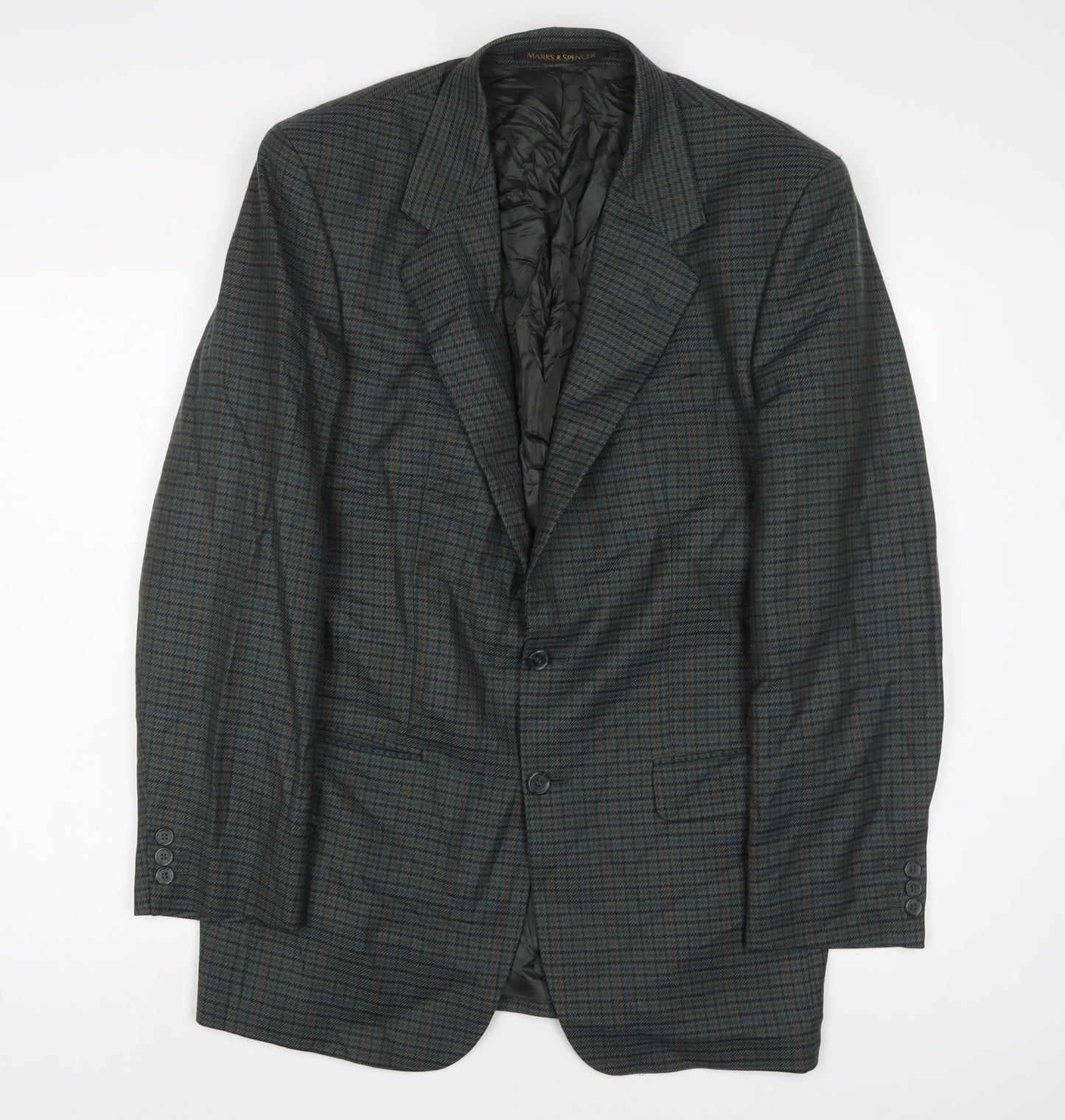 Mens UK Size 40 Marks and Spencer Regular Green Suit Jacket