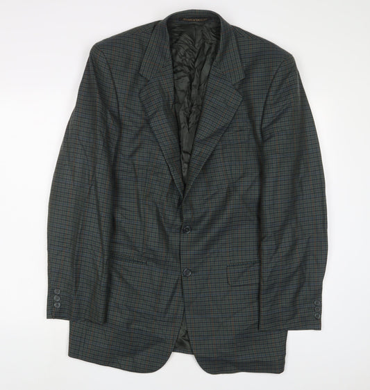 Mens UK Size 40 Marks and Spencer Regular Green Suit Jacket