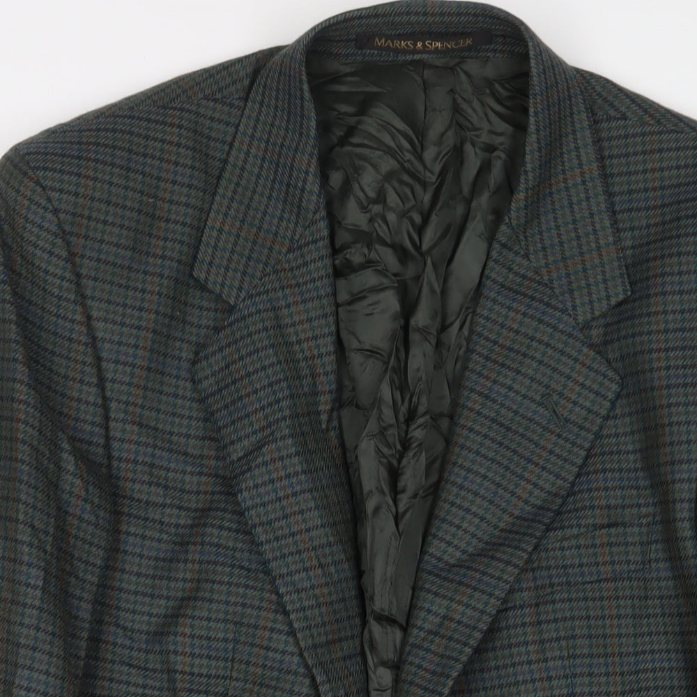Mens UK Size 40 Marks and Spencer Regular Green Suit Jacket
