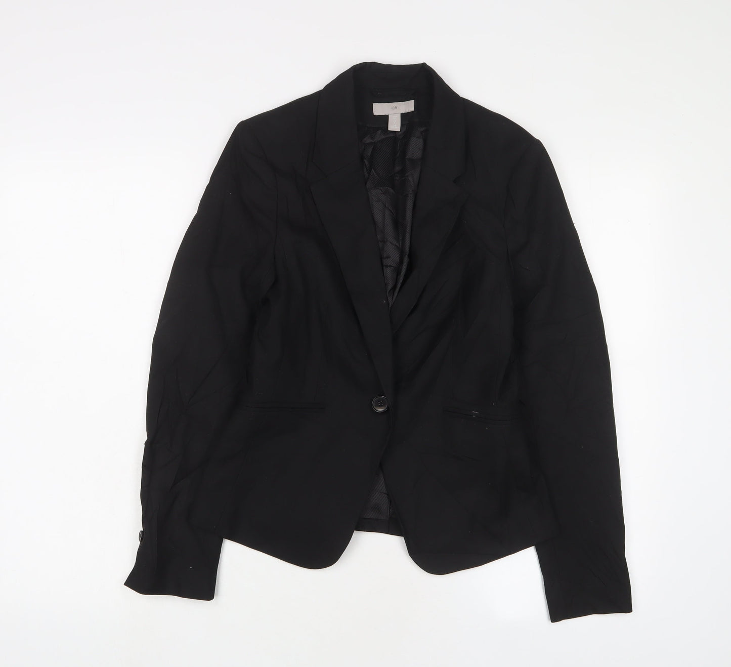 Womens UK Size 8 H&M Black Jacket