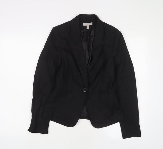 Womens UK Size 8 H&M Black Jacket