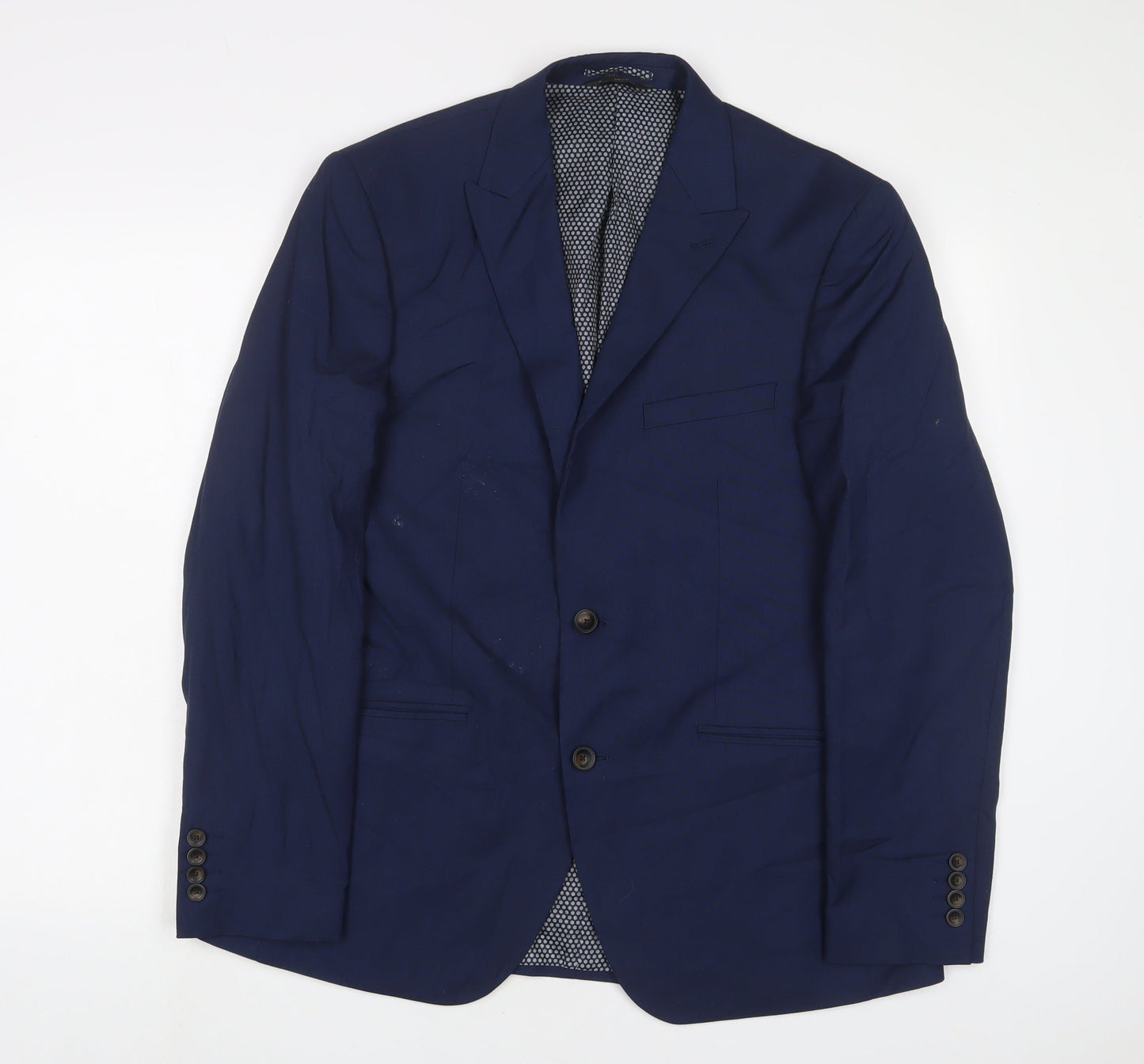 Mens UK Size 40 Marks and Spencer Regular Blue Suit Jacket