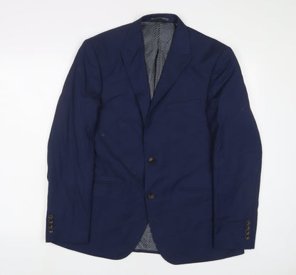 Mens UK Size 40 Marks and Spencer Regular Blue Suit Jacket