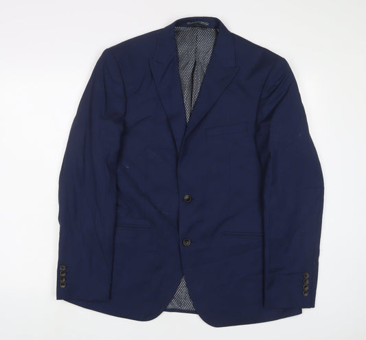 Mens UK Size 40 Marks and Spencer Regular Blue Suit Jacket